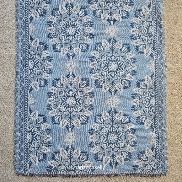 J. Jill Accessories - J. Jill Snowflake Jacquard India Ink Blue